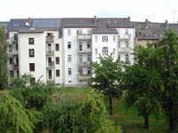 Blick von einem Balkon in Richtung Kanalstrasse